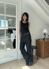 SHOULDER EYELET SLEEVELESS (4color)