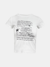 Printed Message Half Tee