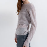 Bustier Knit Set Gray