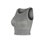 BLACK TAPE VOLUME BRA TOP - GREY