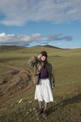 Regular half-neck night jacket (3color)