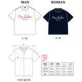 Miss Baker エンボニードルTシャツ ネイビー