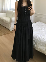 Pintuck Long Dress (2 colors)