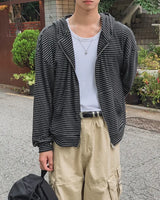Benny Striped Hood Zip-Up
