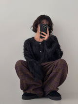 Pleddy Angora Shaggy Cardigan (3color)