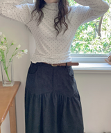 ドットウェーブタートルネックTシャツ