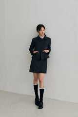 ODE ASYMMETRIC JACKET / CHARCOAL