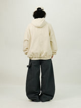 PU Double Knee Carpenter Wide Pants