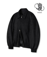 87-STAN009 [Vegan Suede] Standard Blouson Suede Jacket BLACK