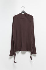 oblique button hood top(3colors)