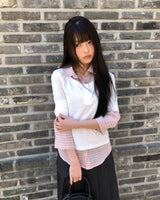 ベトナムボタンポイントカラーショートスリーブTシャツ