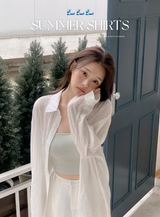 #Natural Stripe Summer Loose Shirt (4color)