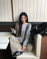 ソフトレイヤードフリルロングスリーブTシャツ