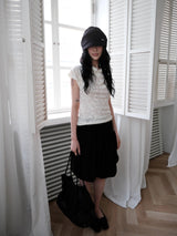 jacquard cowl neck t