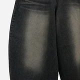 Brown balloon denim pants