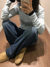 コーデュロイワイドレッグパンツ (2color)