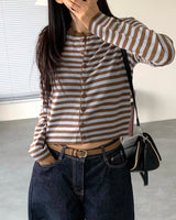 kitsch Round Stripe Cardigan 4C
