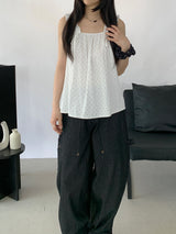 Liam Shirred Sleeveless Blouse