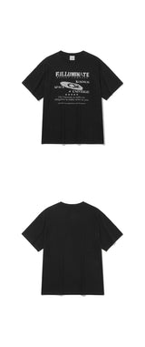 Space Graphic Round T-Shirt-Black