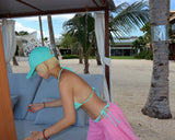 Mint pink basic strap bikini
