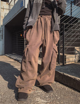 トップウォッシュドビッグカーゴスウェットパンツ
