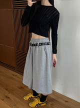 [Unisex] ベルト付きスウェットバミューダパンツ(3color)