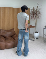 レコード セミフレア デニム パンツ