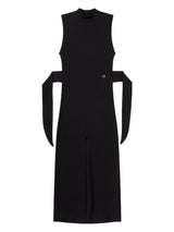 SLIT LONG DRESS (BLACK)