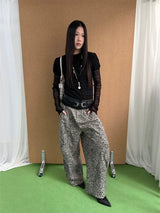 Leopard Cool Wide Curved Pants