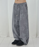 FLOWER TRACK PANTS (CHARCOAL) F26QD157