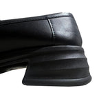 クラシックペニーハイヒールラウンドトゥローファー (Black)