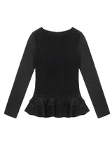 Glossy Frill Top _ WHITE