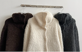 Hani cozy high neck button cardigan