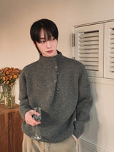 Cleo Half-Neck Snap Knit