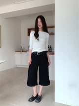 FRILL CAPRI PANTS (3C)
