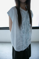 frill cutting sleeveless blouse(4colors)