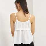 WOMAN ギンガムチェックシアサッカーキャミソール [WHITE]