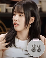 [VIVIZ ウナ Piercing] プレッツェル ハギーズ ピアス - Silver Color