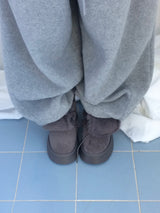 Suede Rabbit Fur Boots
