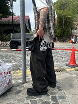No.1179 SC プリンティングワイドデニムパンツ