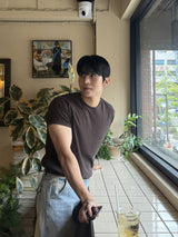 マッスルショルダーリブ半袖Tシャツ
