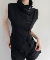 diarc black button sh / bl