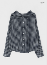 [MADE] Shrut Check Summer Loose Fit Hooded Shirt