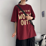 Work boxy fit short-sleeved T-shirt (4 colors) H&L