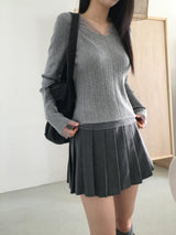 Chiffon layered knit