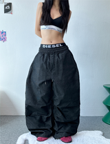 STITCHING POINT PARACHUTE DENIM PANTS🖤