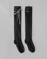 poin ribbon strap over-knee socks