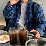 A-ekid overfit check pocket shirt