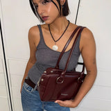 Stud Radio Bag (burgundy)