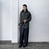 Curved Draped Suiting Trousers